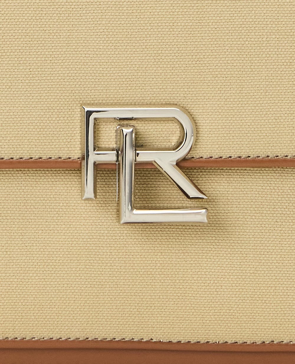 Сумка-кроссбоді з полотна та шкіри Ralph Lauren Collection 435968250001, бежевий колір • Купити в інтернет-магазині Kameron