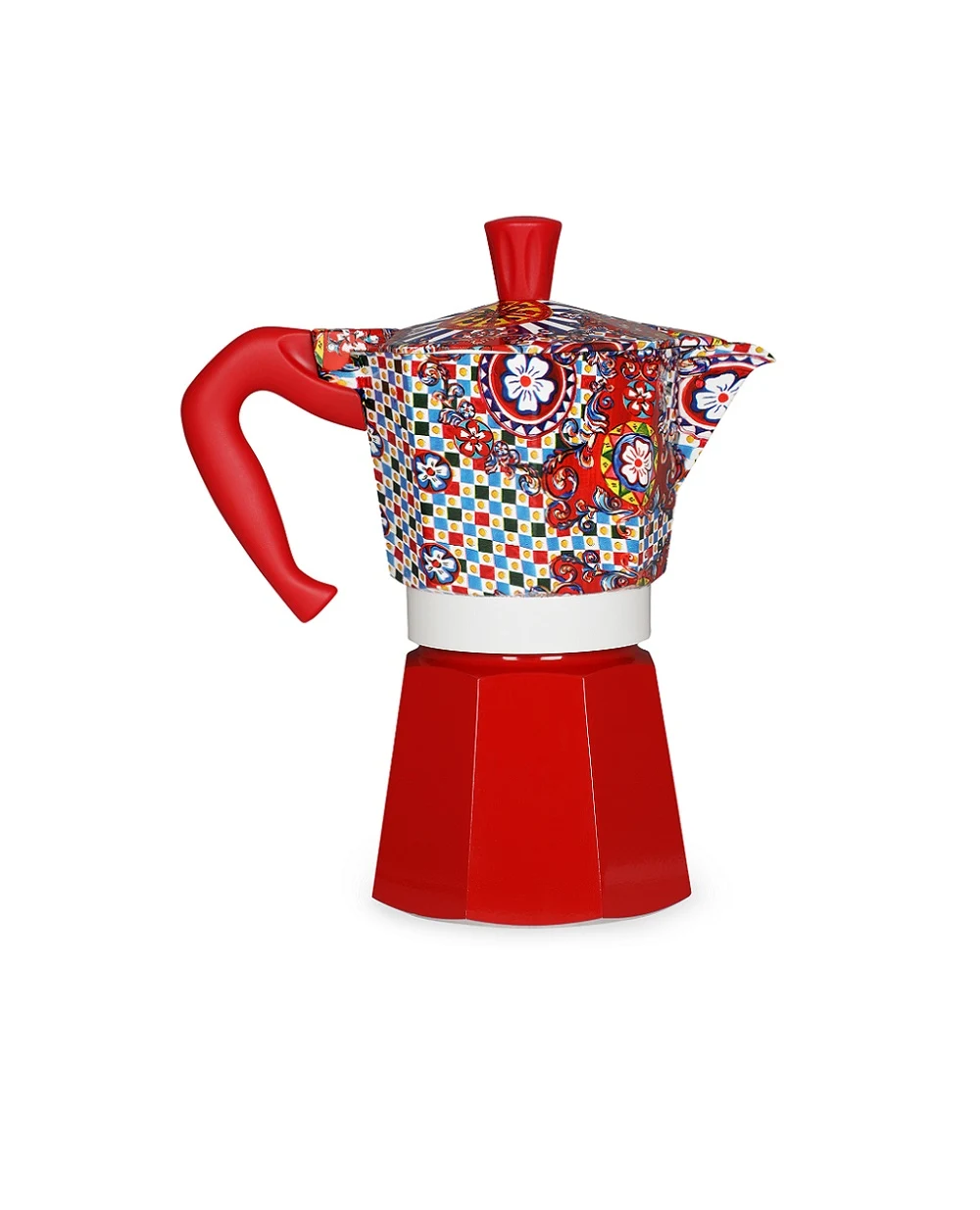 Гейзерная Кофеварка Moka Express Bialetti Dolce&Gabbana TCCE15-TCAEF, красный цвет • Купить в интернет-магазине Kameron