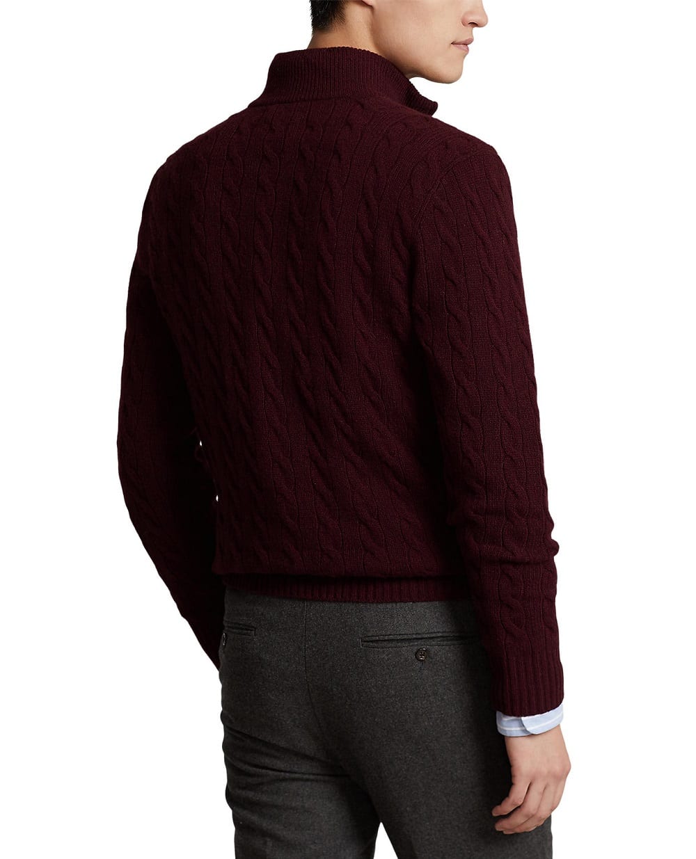 Свитер из шерсти Polo Ralph Lauren 710876766007, бордовый цвет • Купить в интернет-магазине Kameron