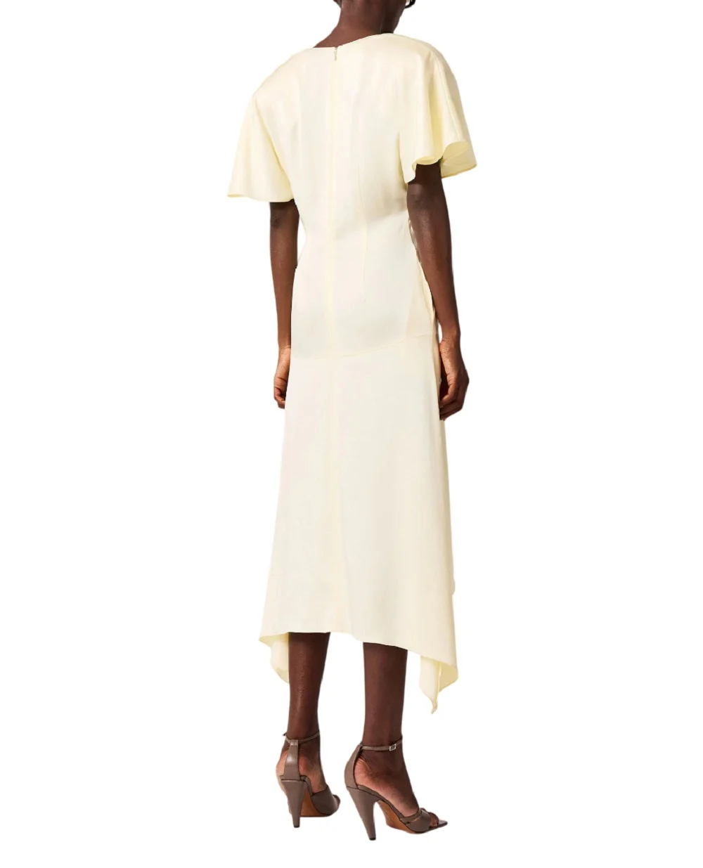 Платье атласное миди Stella McCartney 6A06573FU302, желтый цвет • Купить в интернет-магазине Kameron