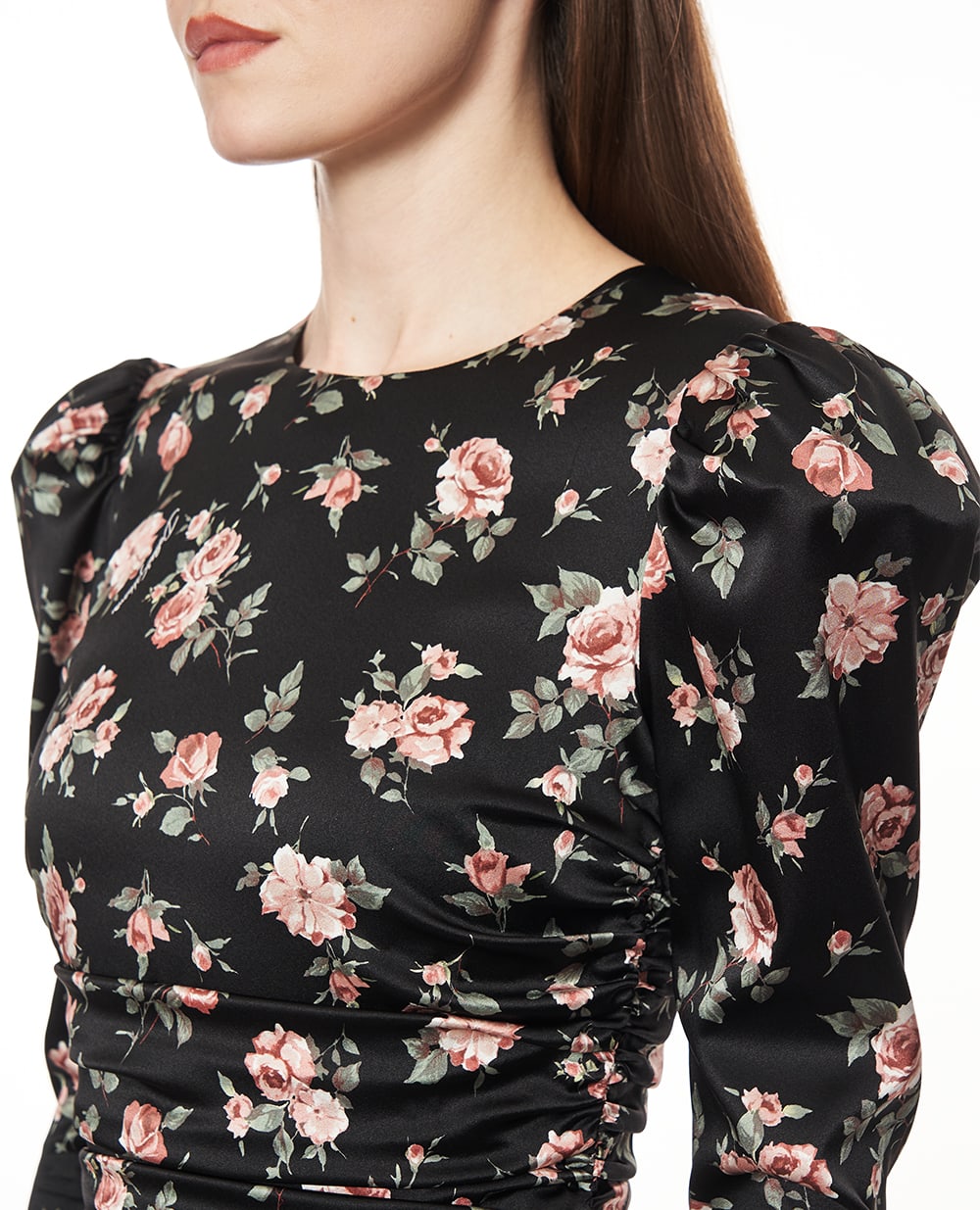 Платье с принтом из шёлка Dolce&Gabbana F60G3T-FSA8H, черный цвет • Купить в интернет-магазине Kameron