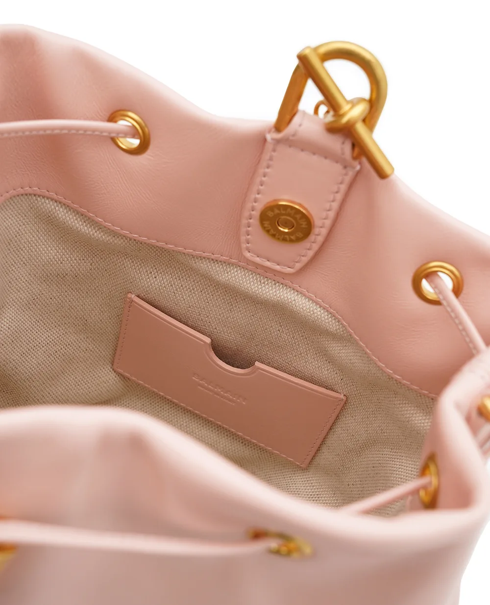 Рюкзак Pulse з телячої шкіри Balmain GN1GE036LMTE, рожевий колір • Купити в інтернет-магазині Kameron