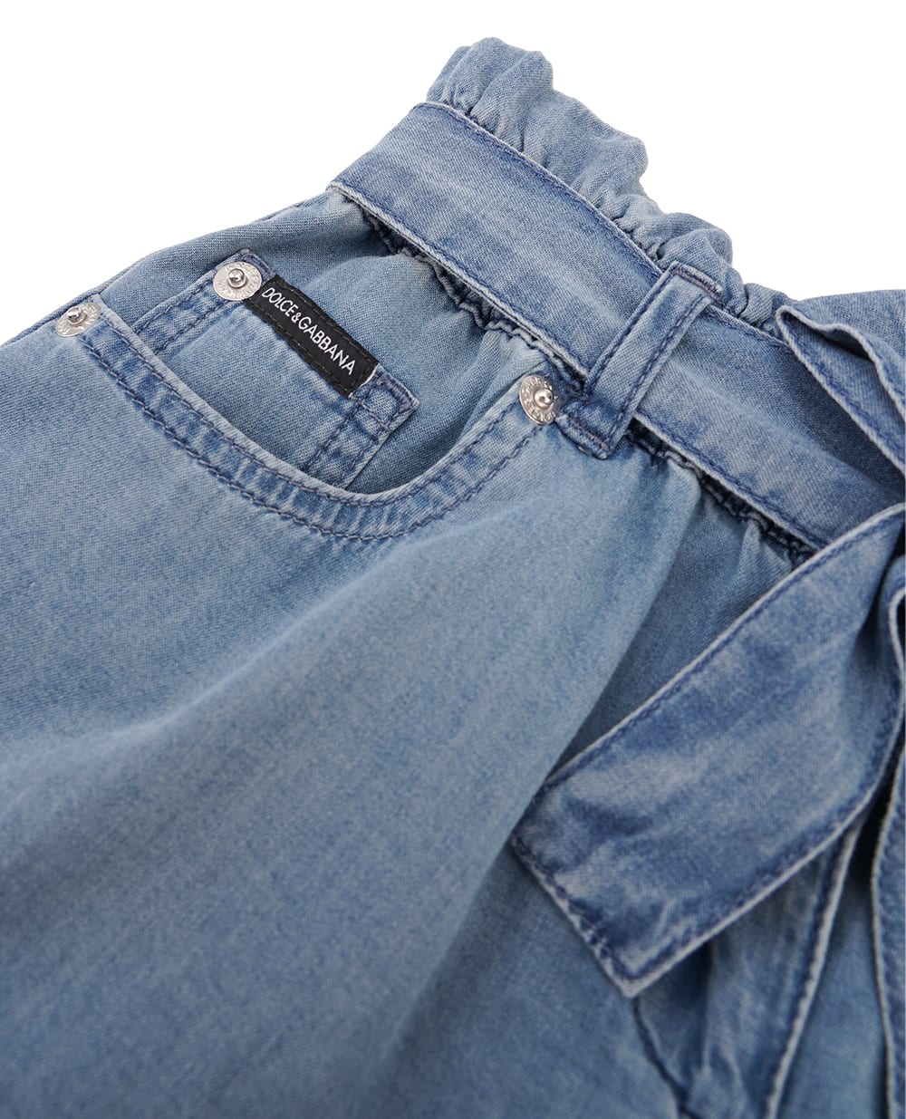 Детские джинсовые шорты Dolce&Gabbana Kids L53Q32-LDD07-B, голубой цвет • Купить в интернет-магазине Kameron