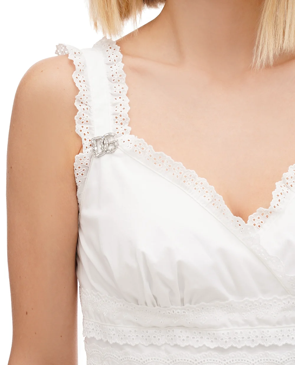 Платье Dolce&Gabbana F6ZQ6Z-FU5L5, белый цвет • Купить в интернет-магазине Kameron
