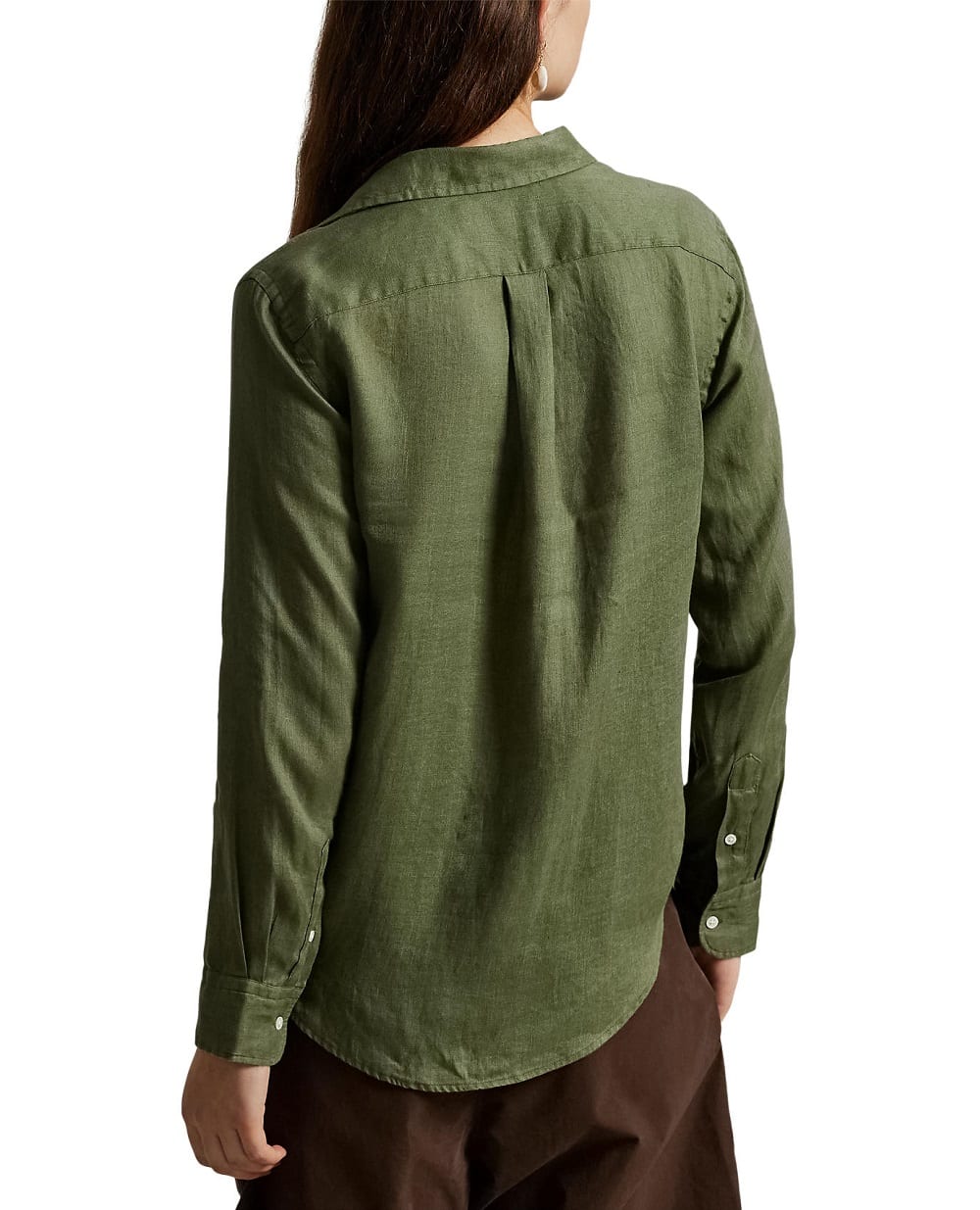 Льняная рубашка Polo Ralph Lauren 211970730507, зеленый цвет • Купить в интернет-магазине Kameron