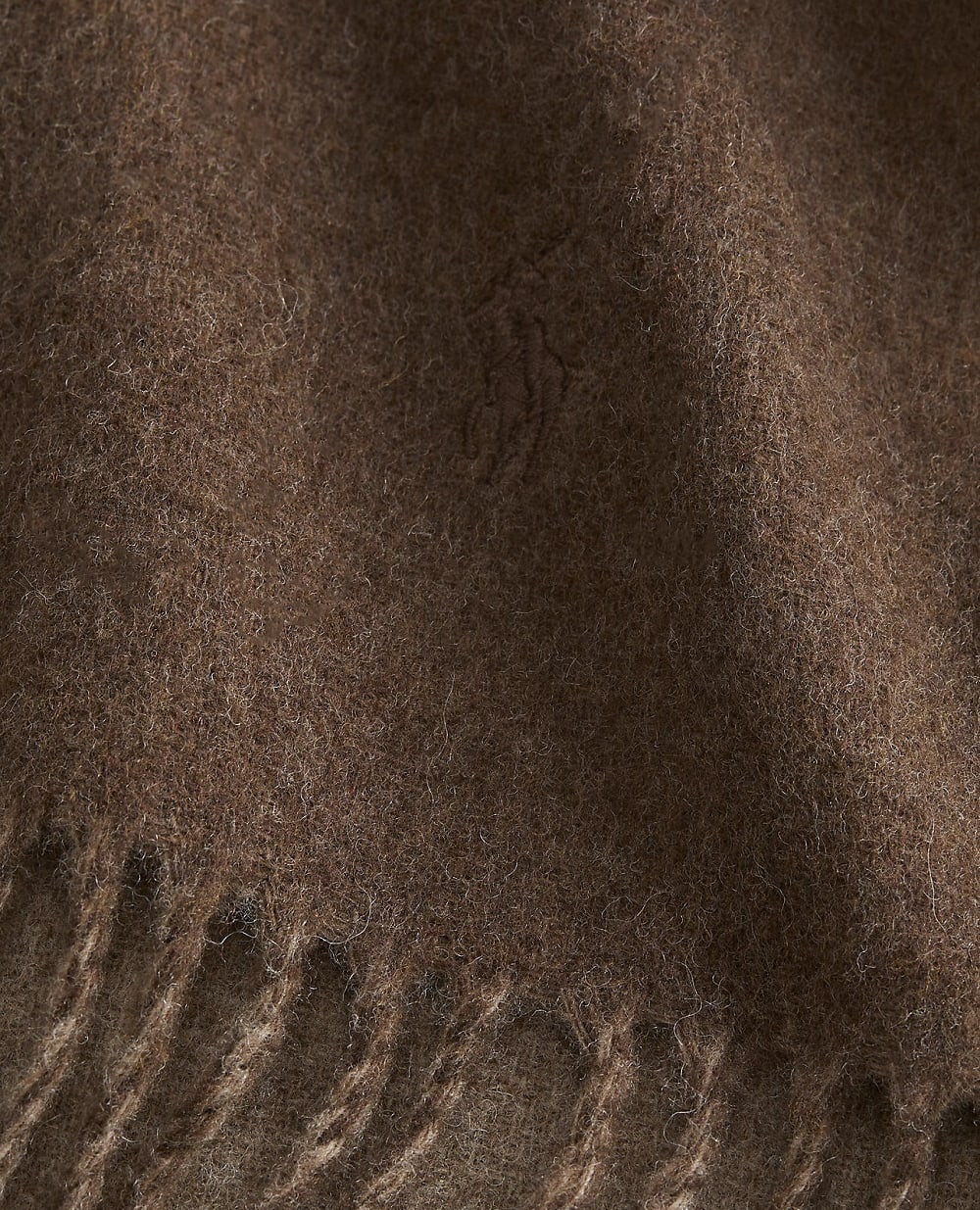 Шарф із вовни Polo Ralph Lauren 449840341002, коричневий колір • Купити в інтернет-магазині Kameron