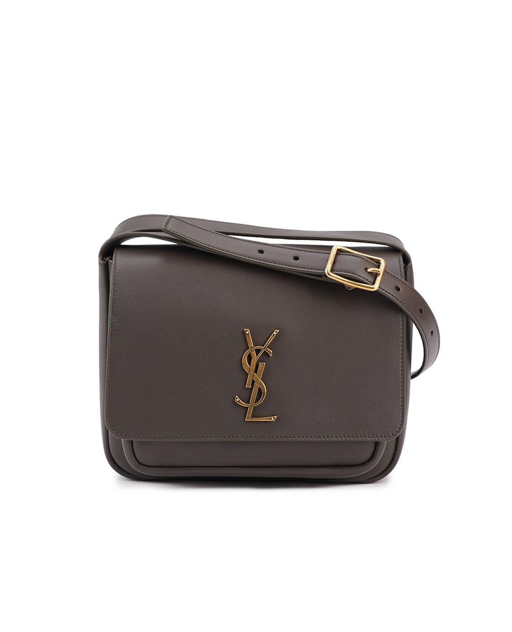 Кожаная сумка Niki Saint Laurent 718556-AAD39, хаки цвет • Купить в интернет-магазине Kameron