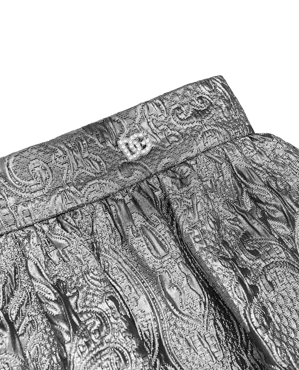 Дитяча спідниця із жакарду Dolce&Gabbana Kids L55I77-HJMQW-B, срібний колір • Купити в інтернет-магазині Kameron