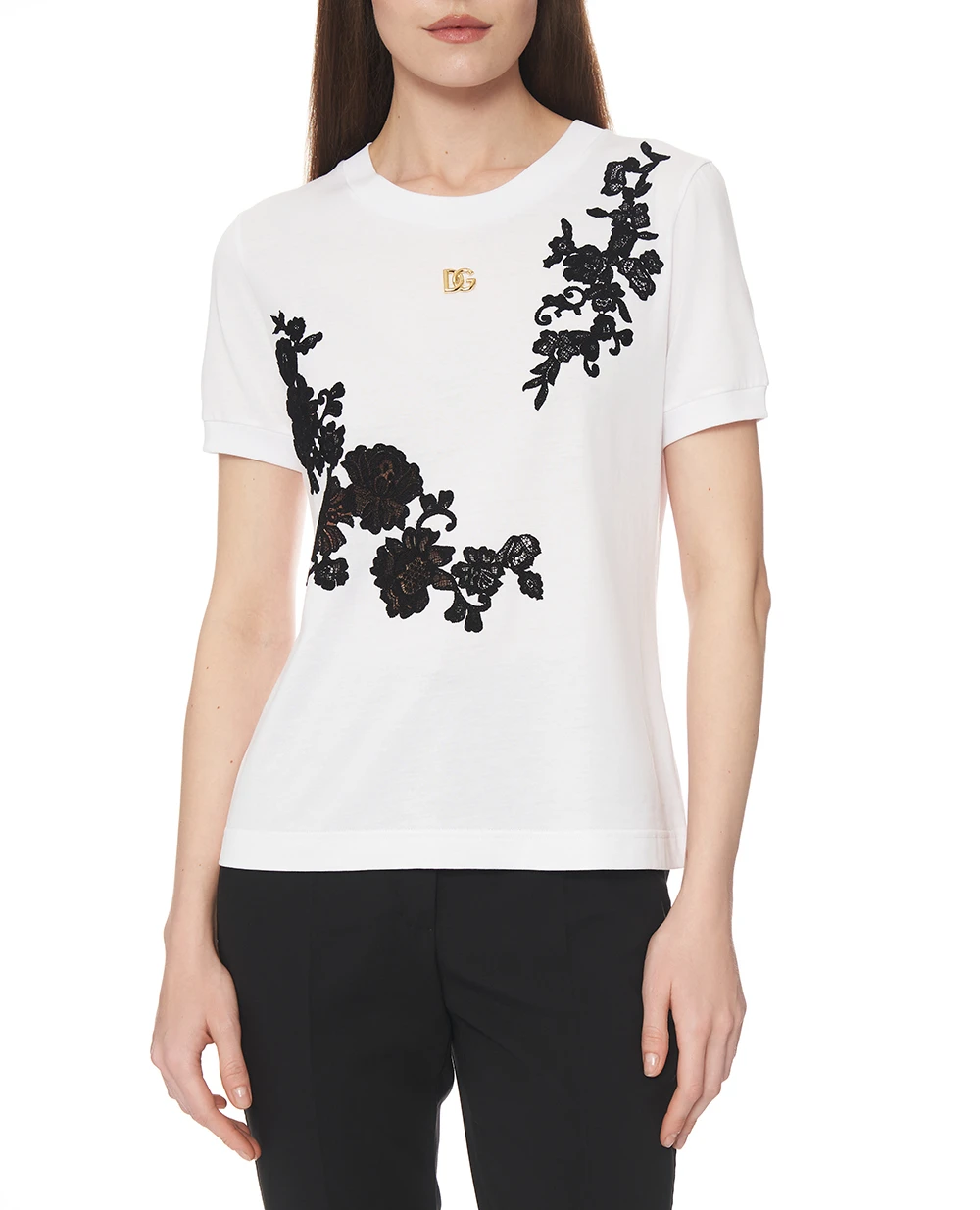 Футболка Dolce&Gabbana F8V20T-GDCTI, білий колір • Купити в інтернет-магазині Kameron