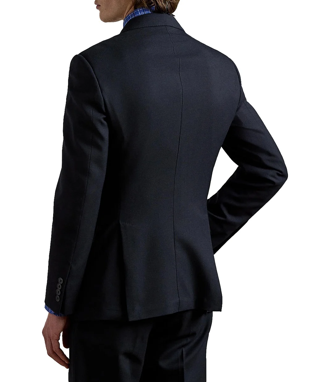 Костюм из шерсти ручной работы Ralph Lauren Purple Label 798971826001, темно-синий цвет • Купить в интернет-магазине Kameron