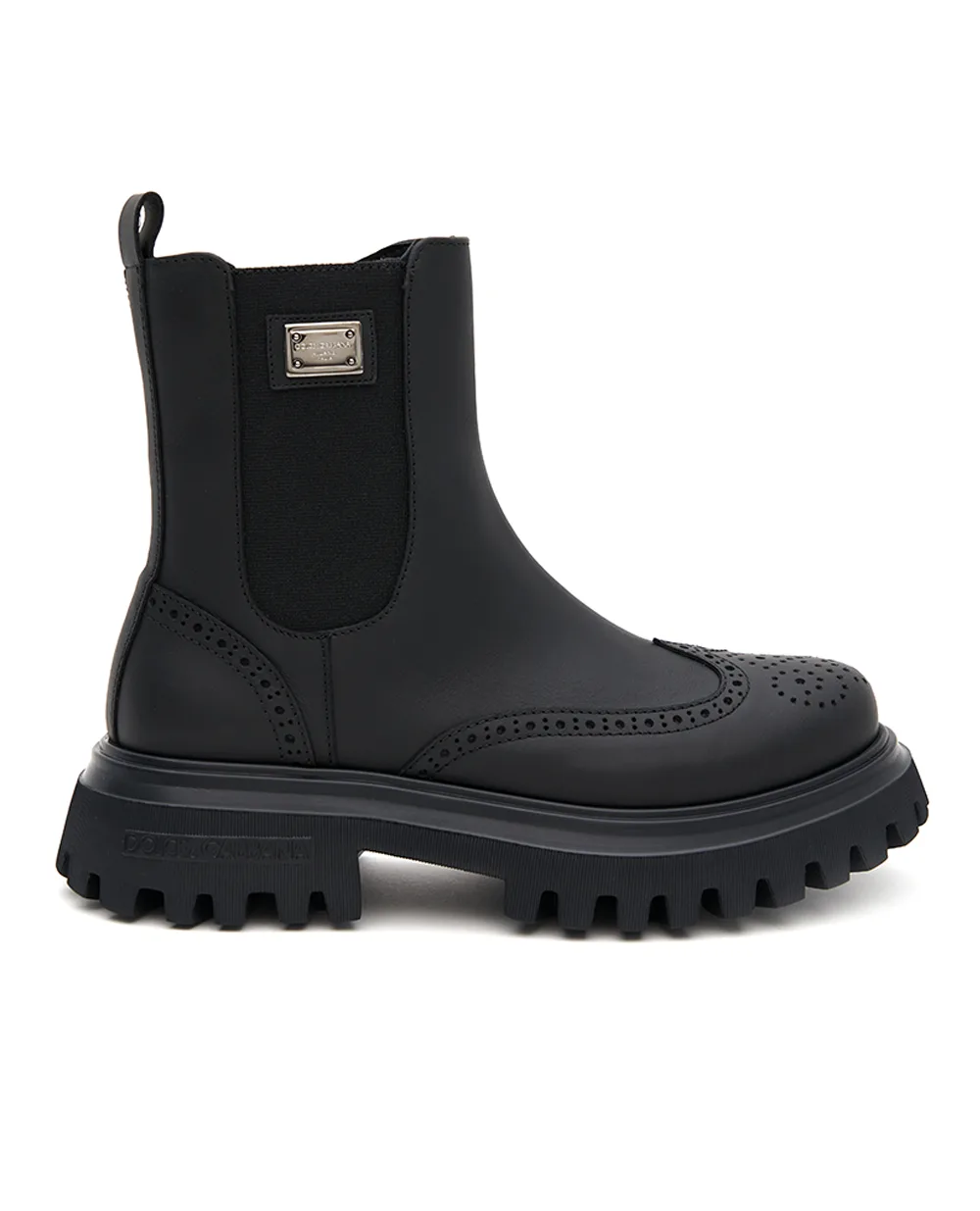 Дитячі шкіряні ботильйони Beatles Dolce&Gabbana DA5295-A6379-L, чорний колір • Купити в інтернет-магазині Kameron
