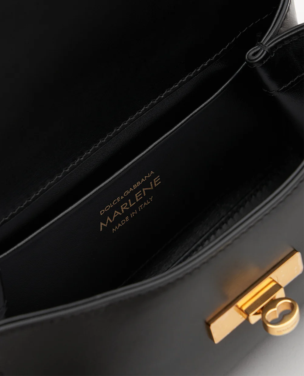 Кожаная сумка Marlene Dolce&Gabbana BB7766-A3G19, черный цвет • Купить в интернет-магазине Kameron