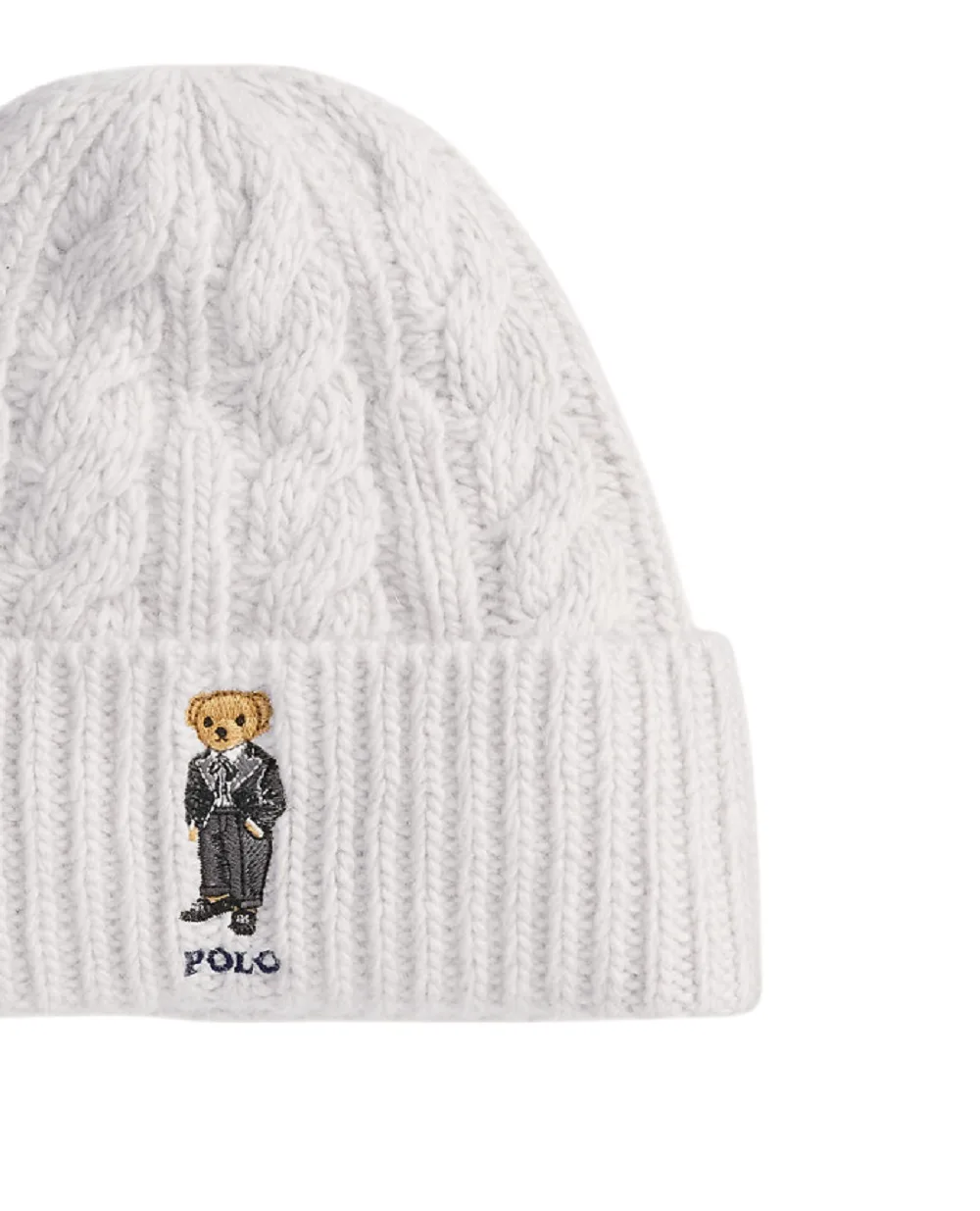 Шапка-бини Polo Bear Polo Ralph Lauren 455P04647002, белый цвет • Купить в интернет-магазине Kameron