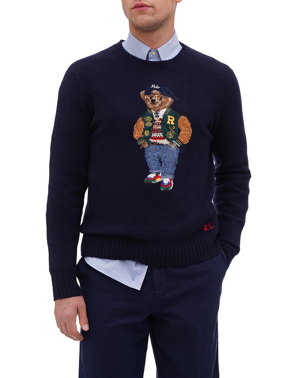 Свитер Polo Bear Polo Ralph Lauren 710946138001, темно-синий цвет • Купить в интернет-магазине Kameron