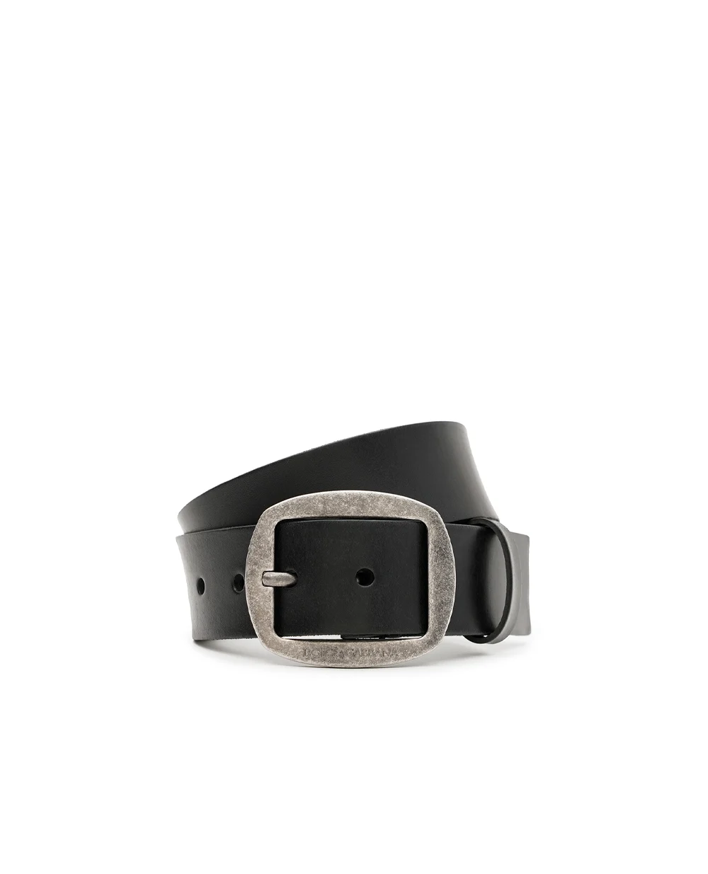 Ремень из телячьей кожи Dolce&Gabbana BC4784-A5205, черный цвет • Купить в интернет-магазине Kameron
