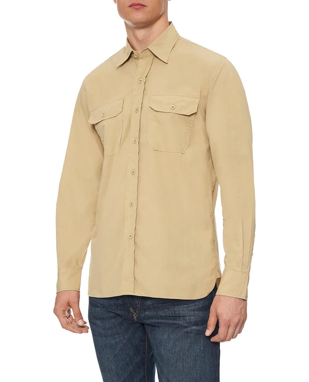 Рубашка Ralph Lauren Purple Label 790977155003, бежевый цвет • Купить в интернет-магазине Kameron