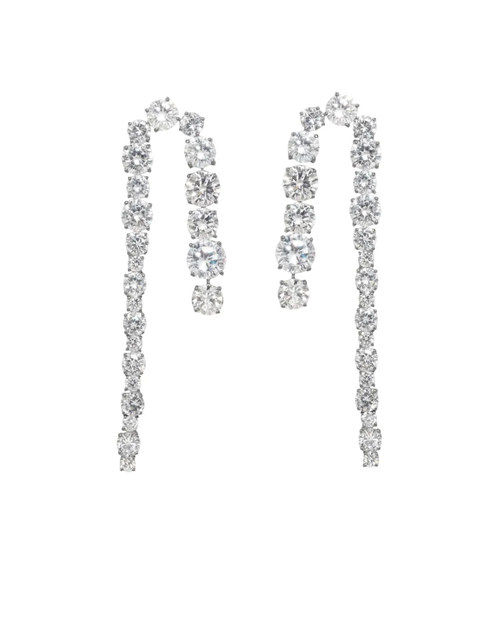 Серьги из циркония и переработанного серебра Completedworks Z42, серебряный цвет • Купить в интернет-магазине Kameron