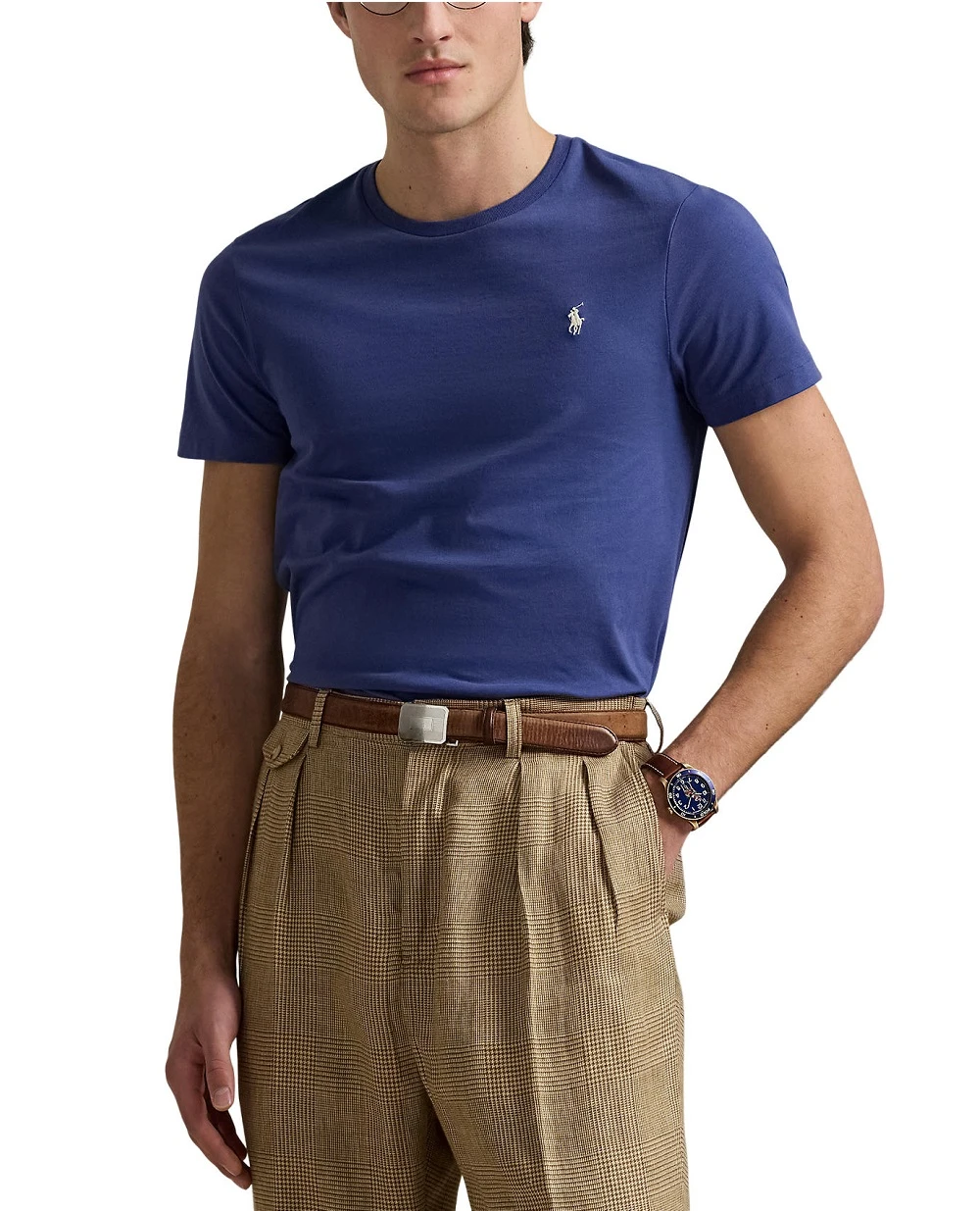 Футболка Polo Ralph Lauren 710671438427, синий цвет • Купить в интернет-магазине Kameron