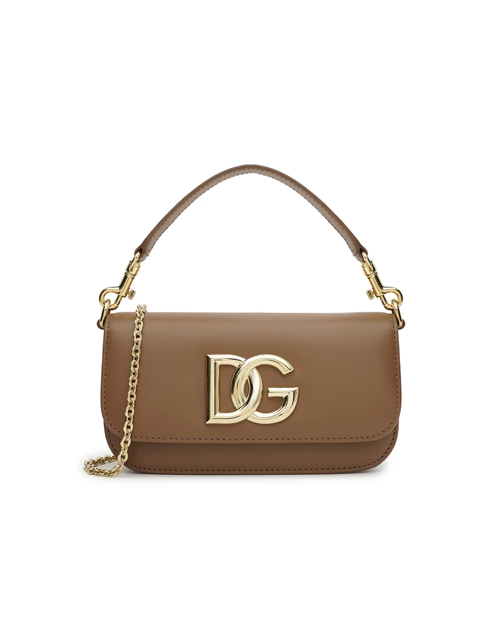 Сумка 3.5 Crossbody из телячьей кожи Dolce&Gabbana BB7603-AW576, коричневый цвет • Купить в интернет-магазине Kameron