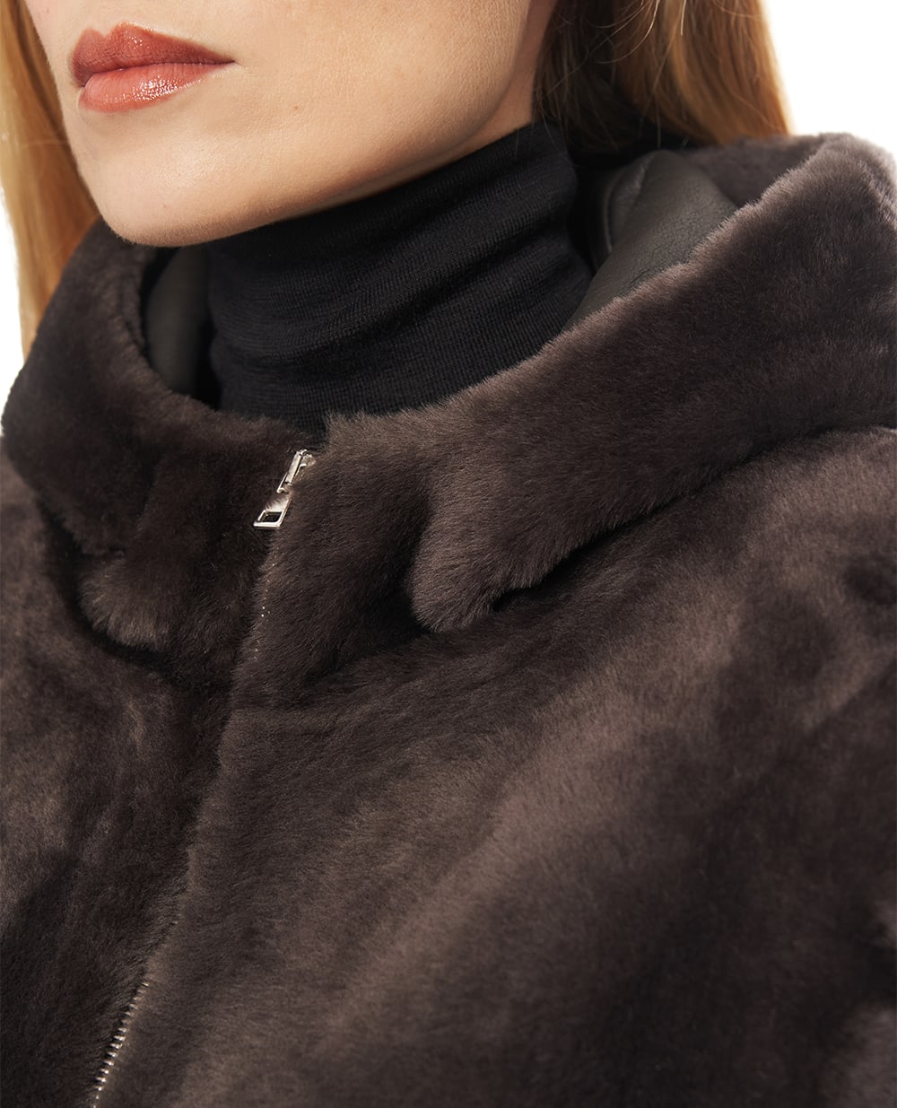 Дублянка з овчини Yves Salomon 25WYV61461MERL, сірий колір • Купити в інтернет-магазині Kameron