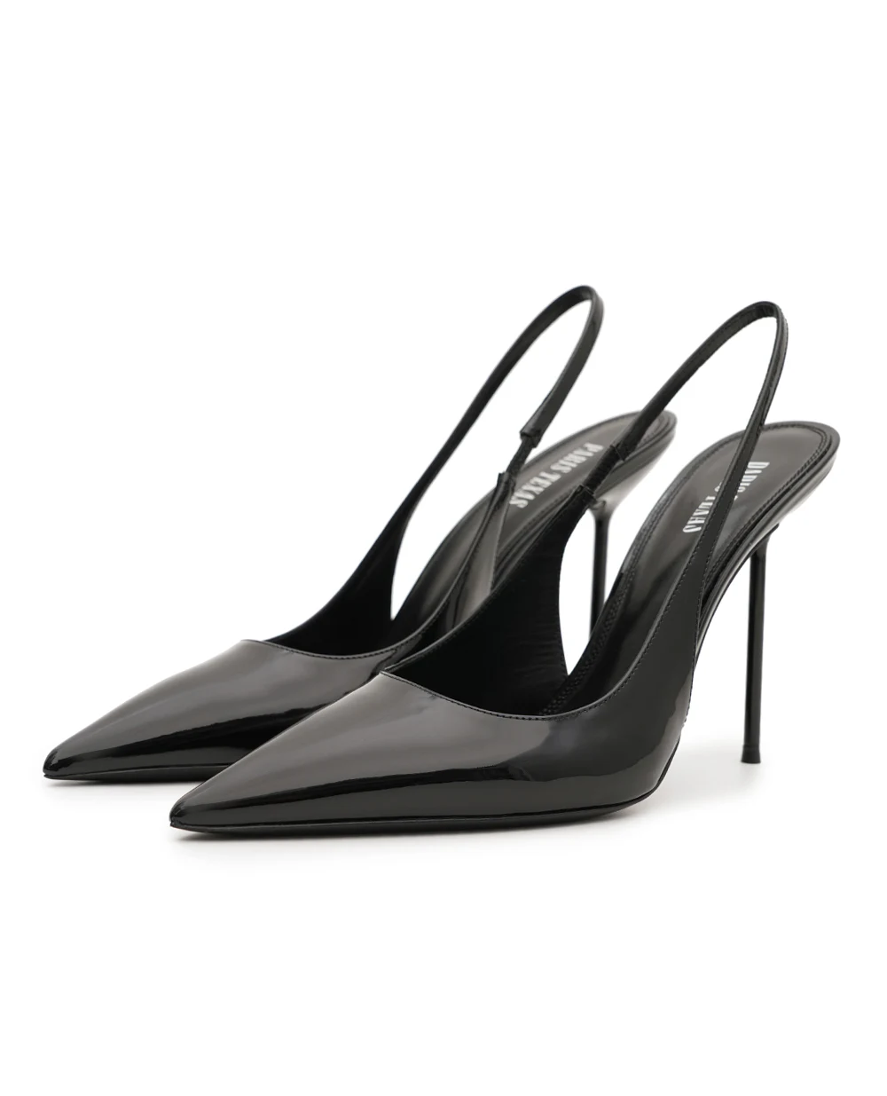 Туфли-слингбэки Lidia из лакированной кожи Paris Texas PX913-XVN01, черный цвет • Купить в интернет-магазине Kameron