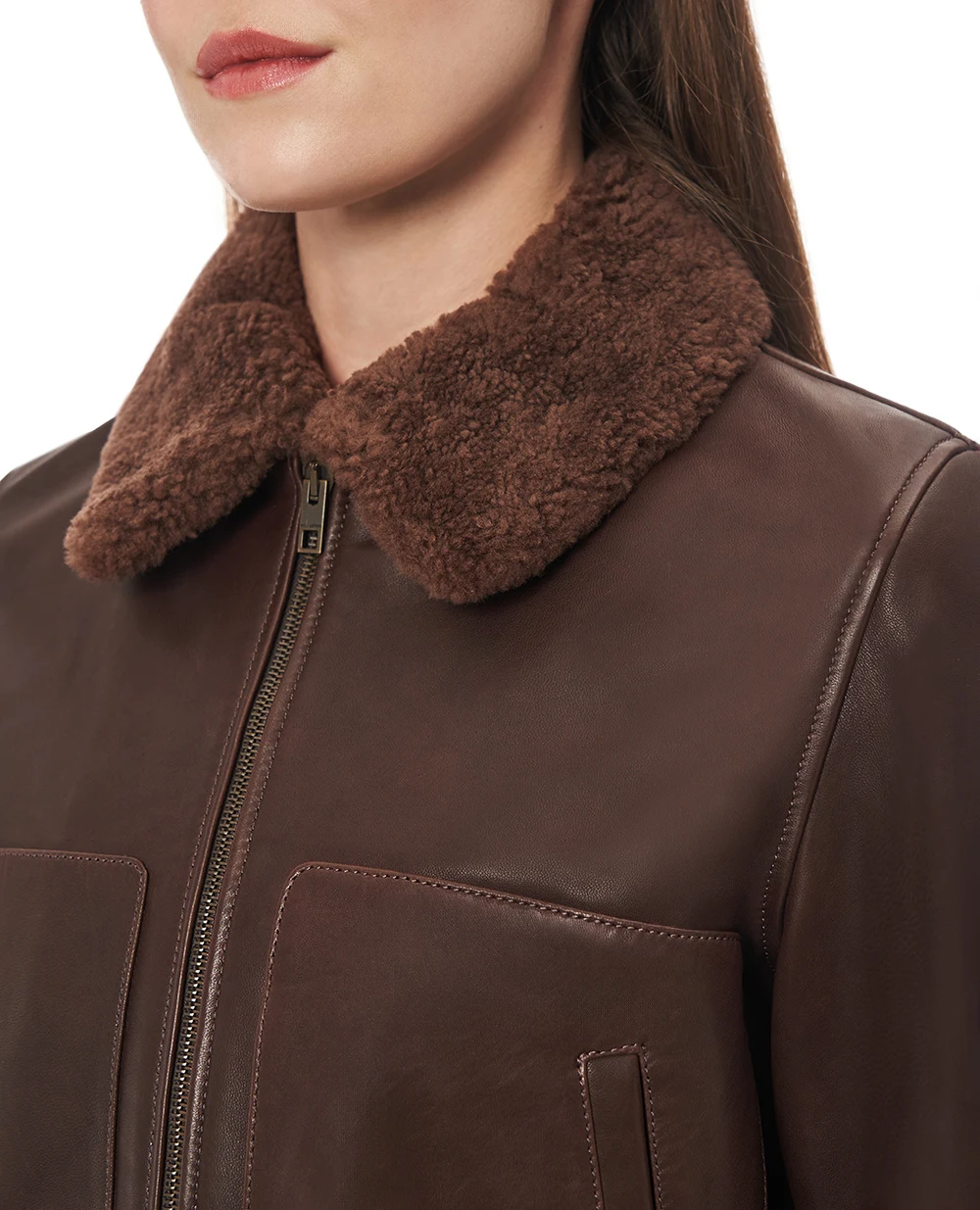 Куртка Тома из кожи NILI LOTAN 13229-L190, коричневый цвет • Купить в интернет-магазине Kameron