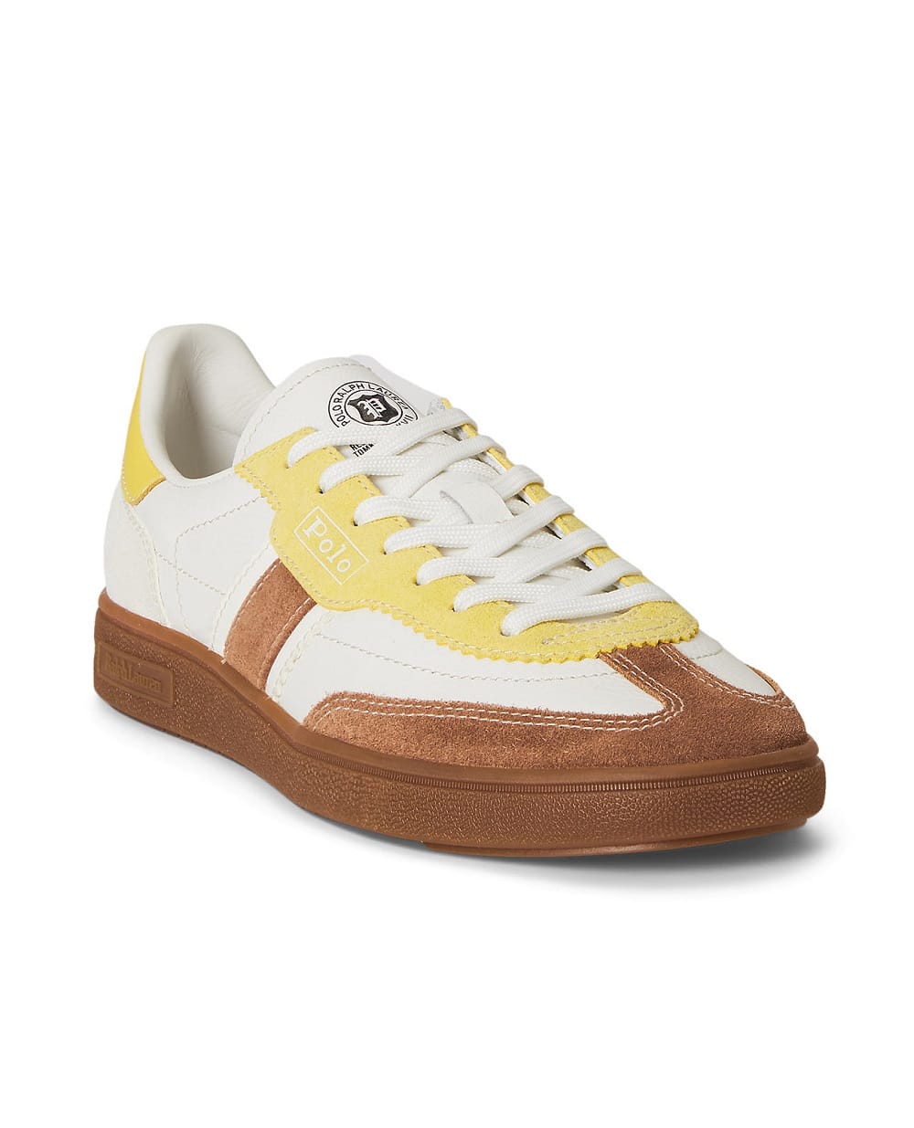 Кросівки Bedford зі шкіри та замші Polo Ralph Lauren 804P04920002, білий колір • Купити в інтернет-магазині Kameron