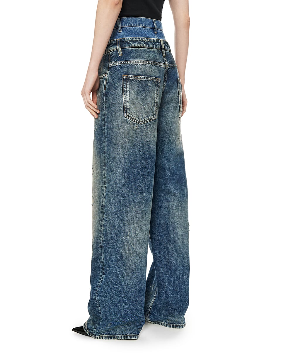 Джинсы с двойной талией Dolce&Gabbana FTDGSD-G8OH5, синий цвет • Купить в интернет-магазине Kameron