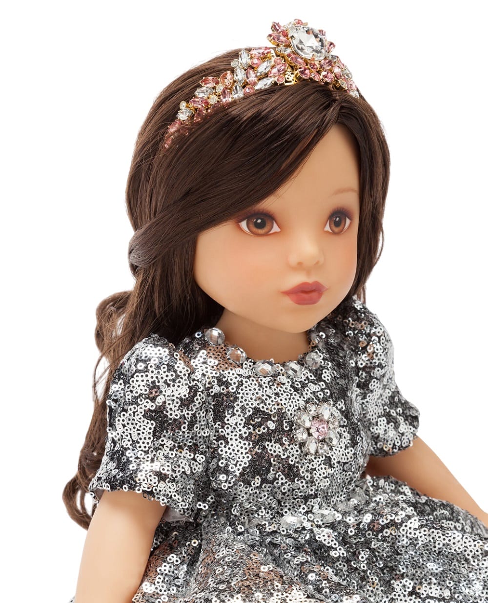 Кукла с платьем из пайеток Dolce&Gabbana LCJA21-G7VAZ, серый цвет • Купить в интернет-магазине Kameron