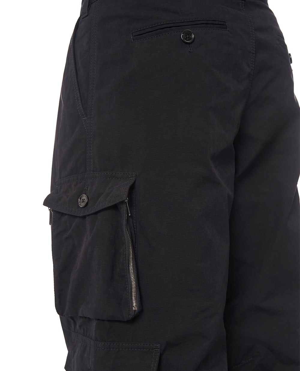 Штани карго з фаю Dolce&Gabbana GP15UT-HUMS8, чорний колір • Купити в інтернет-магазині Kameron