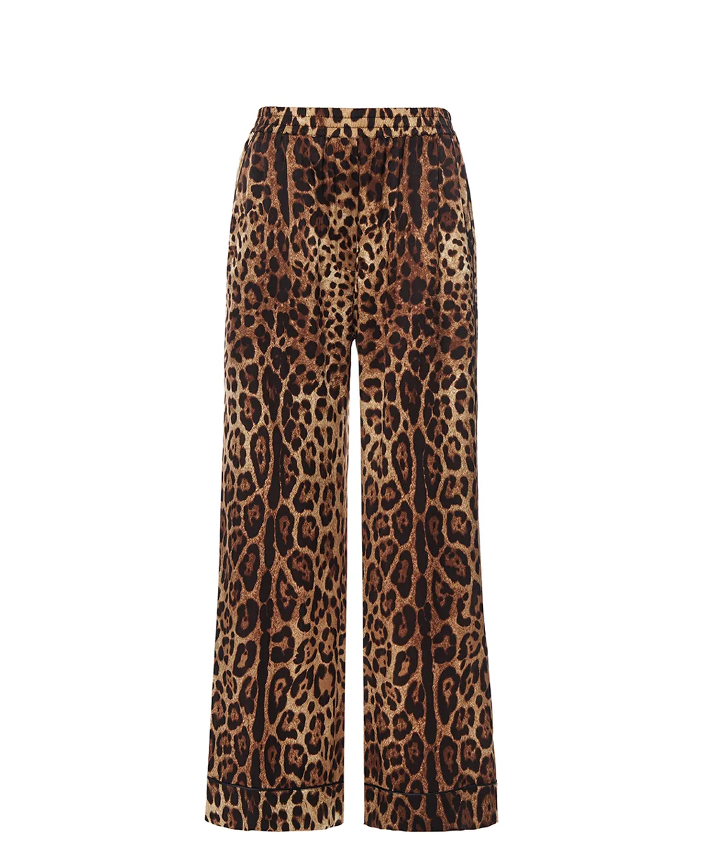 Пижамные брюки из шёлка Dolce&Gabbana FTAMPT-FSAXY, коричневый цвет • Купить в интернет-магазине Kameron