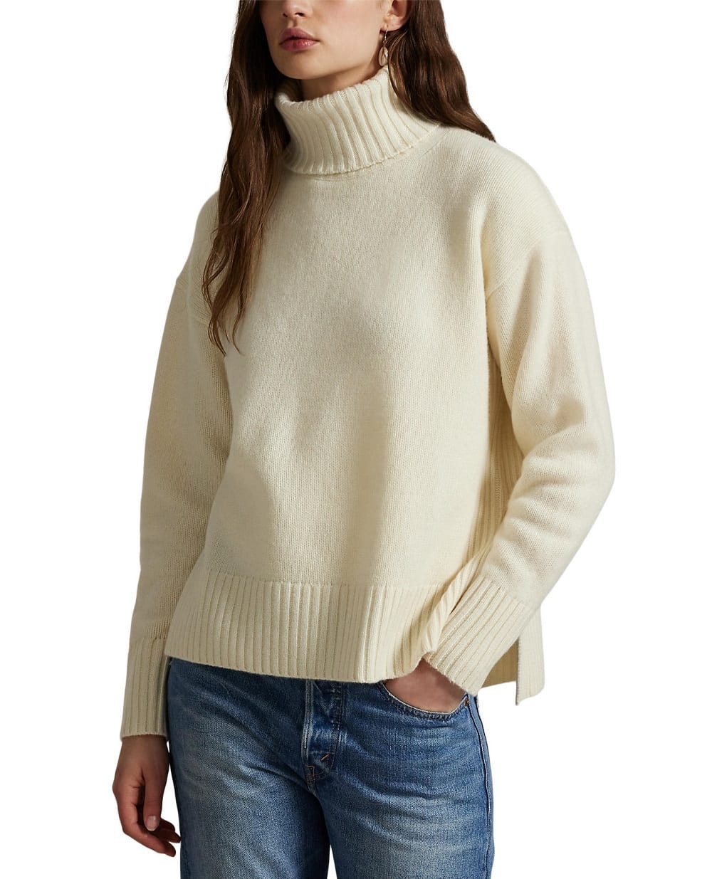 Свитер из шерсти и кашемира Polo Ralph Lauren 211925147009, кремовый цвет • Купить в интернет-магазине Kameron