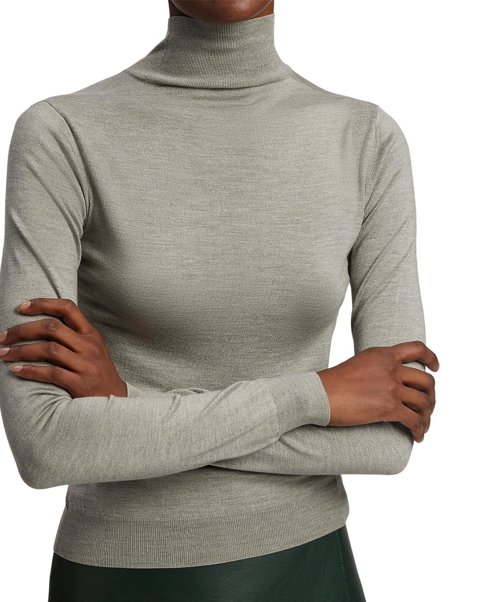 Гольф з еластичного шовку Ralph Lauren Collection 290981664002, сірий колір • Купити в інтернет-магазині Kameron