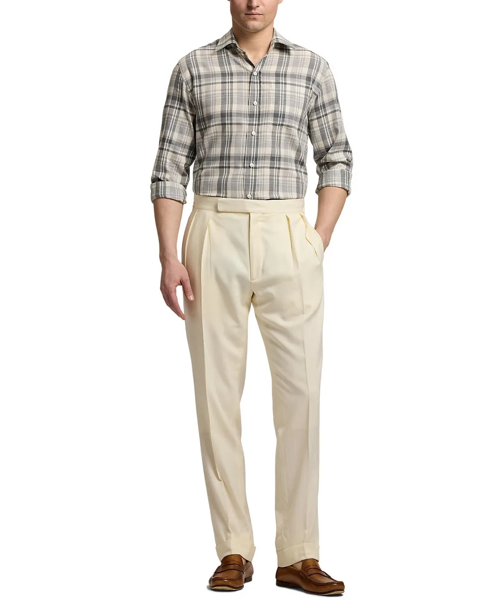 Рубашка Ralph Lauren Purple Label 790977169002, серый цвет • Купить в интернет-магазине Kameron