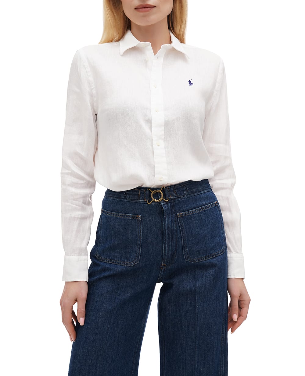 Льняная рубашка Polo Ralph Lauren 211970730001, белый цвет • Купить в интернет-магазине Kameron