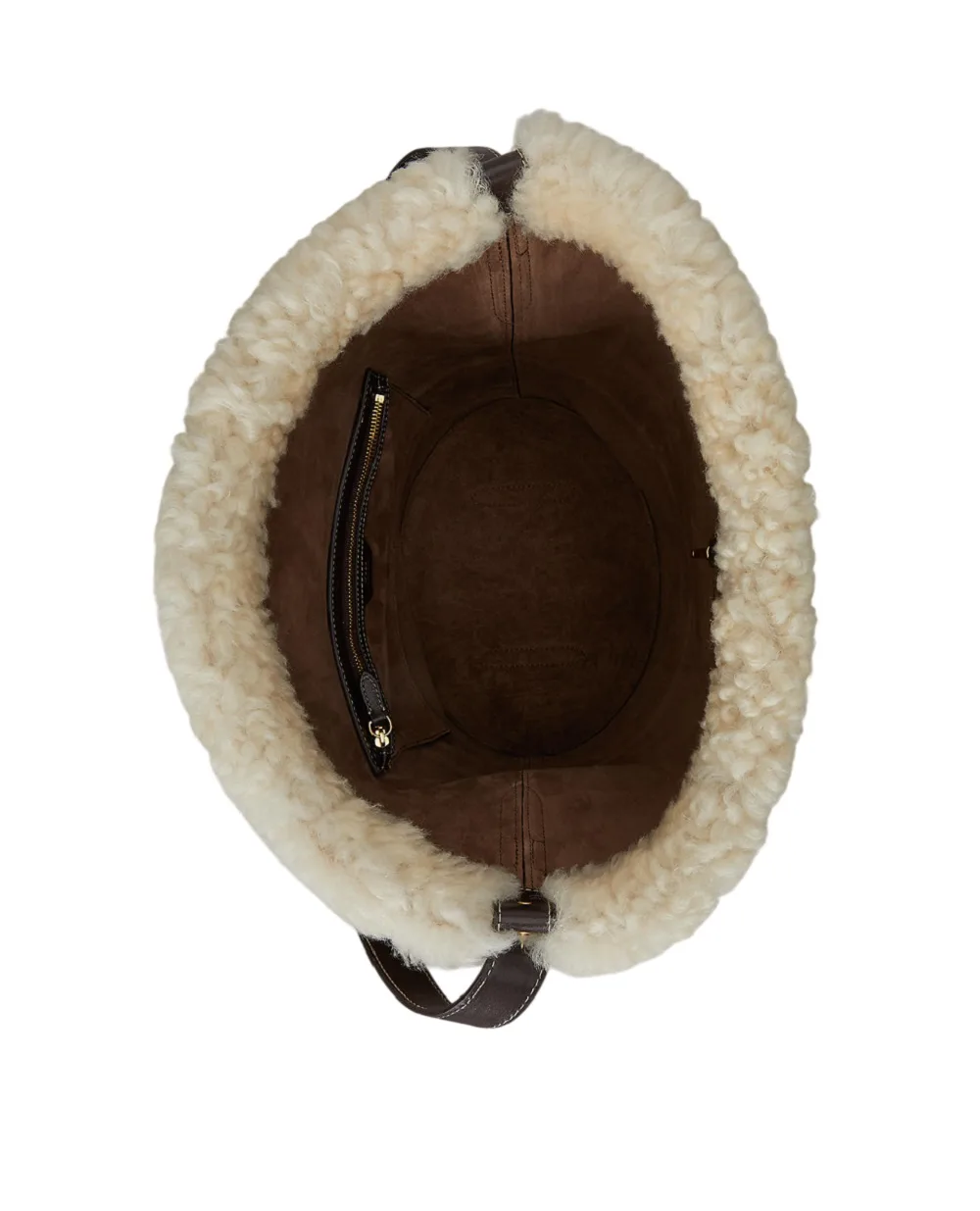 Сумка-відро Bellport із овчини Polo Ralph Lauren 428971298001, коричневий колір • Купити в інтернет-магазині Kameron