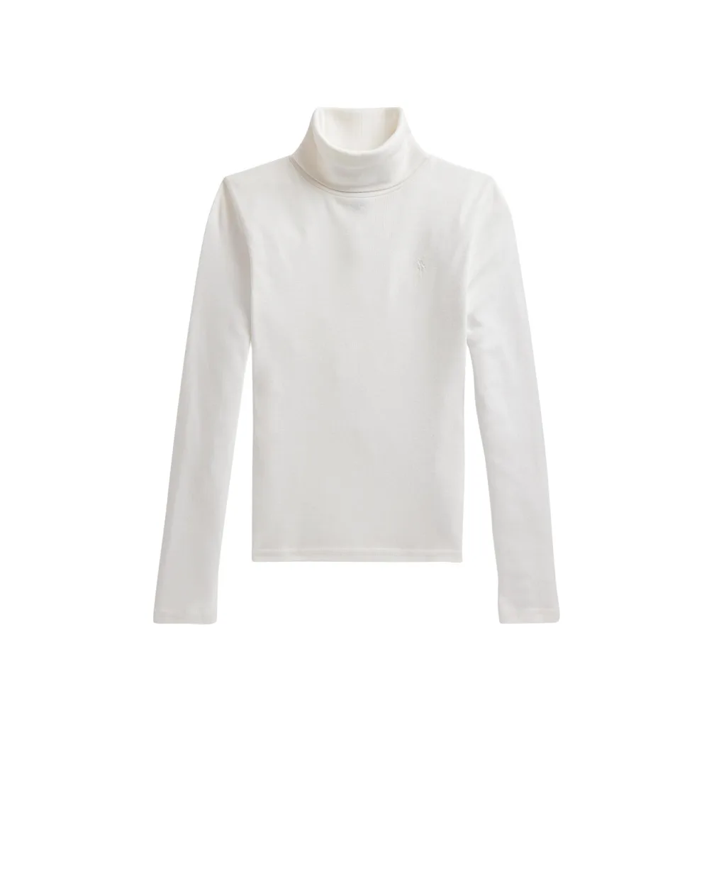 Дитяча водолазка з бавовни та модалу в рубчик Polo Ralph Lauren Kids 313850670001, білий колір • Купити в інтернет-магазині Kameron