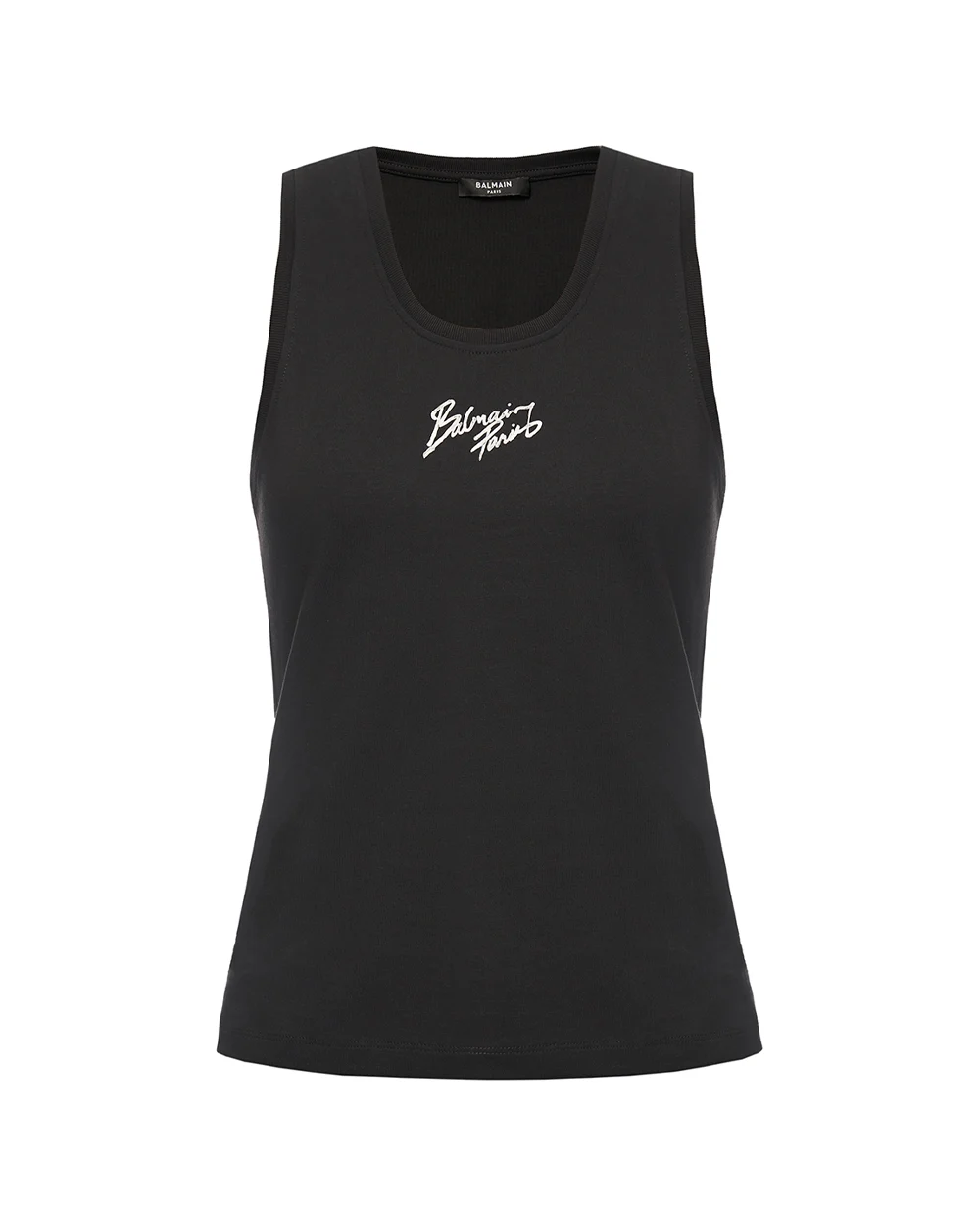 Свободная майка с принтом Balmain GF1EB075BD40, черный цвет • Купить в интернет-магазине Kameron