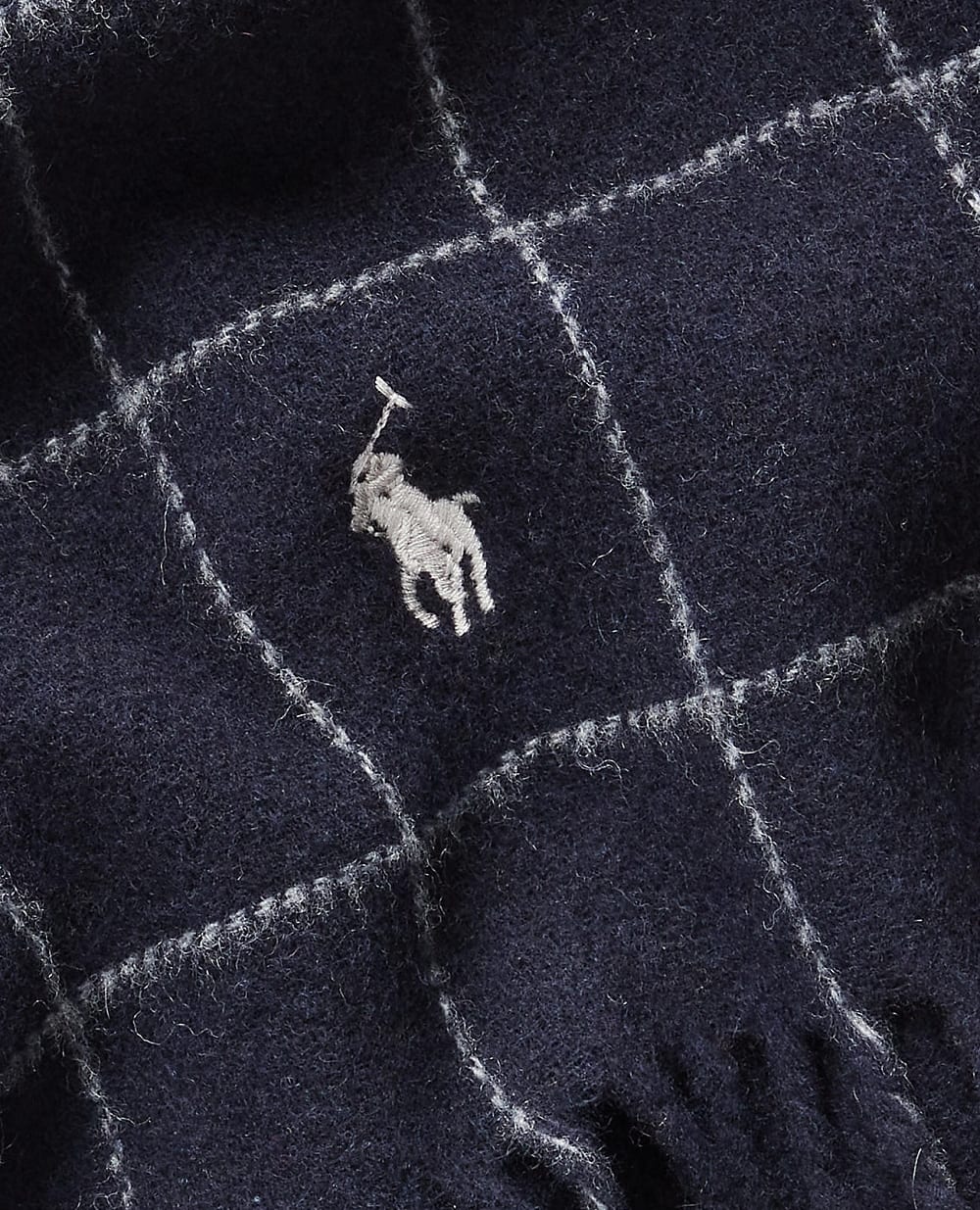 Шарф із вовни Polo Ralph Lauren 449863392002, синій колір • Купити в інтернет-магазині Kameron