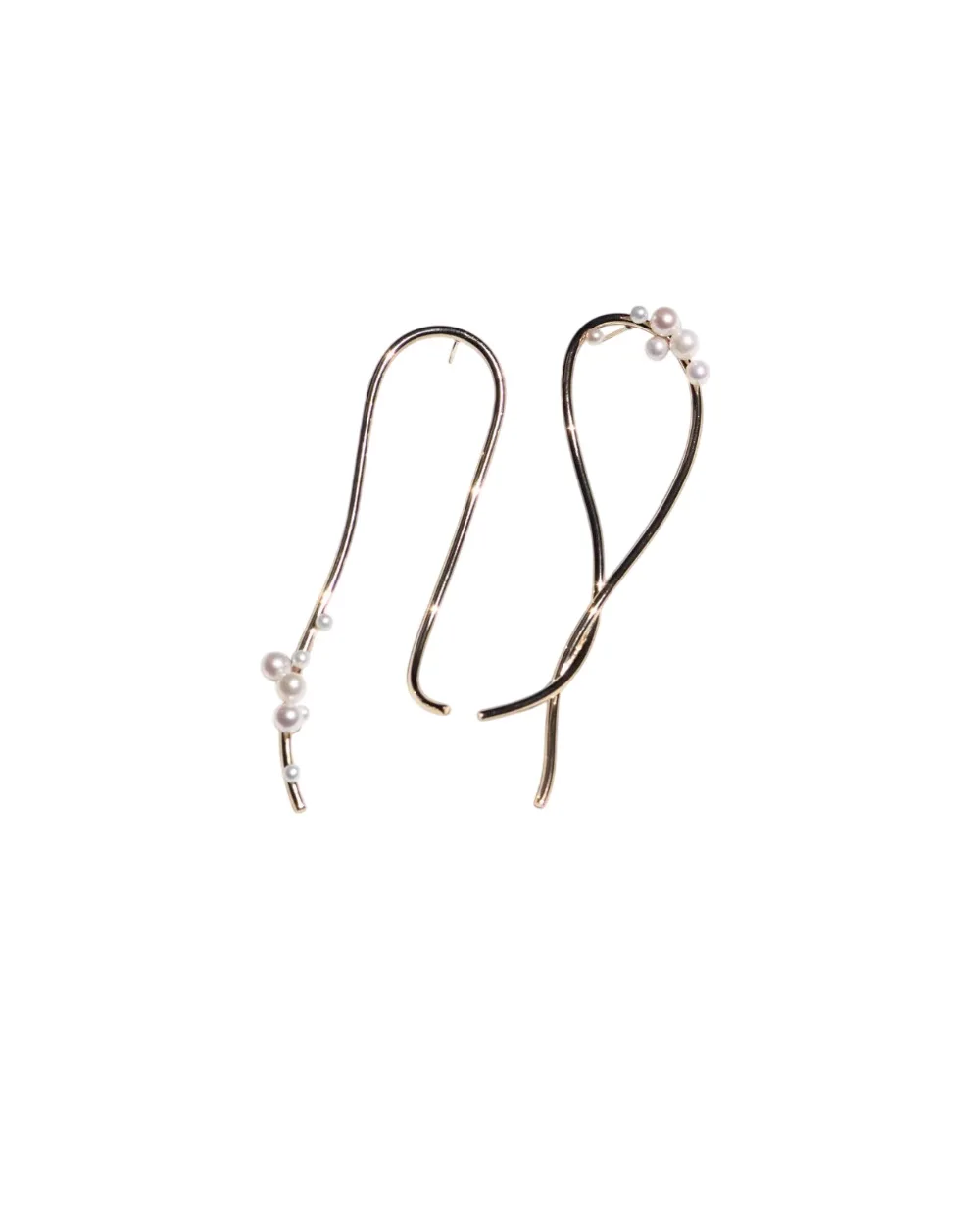 Сережки з перлів та золота Vermeil Completedworks A1025, золотий колір • Купити в інтернет-магазині Kameron