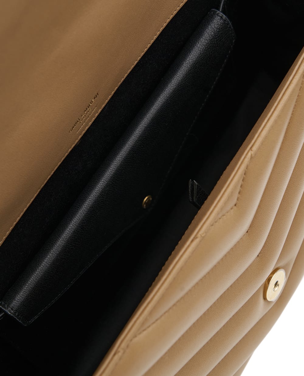 Сумка из кожи Loulou Large Saint Laurent 803541-AAEAX, бежевый цвет • Купить в интернет-магазине Kameron