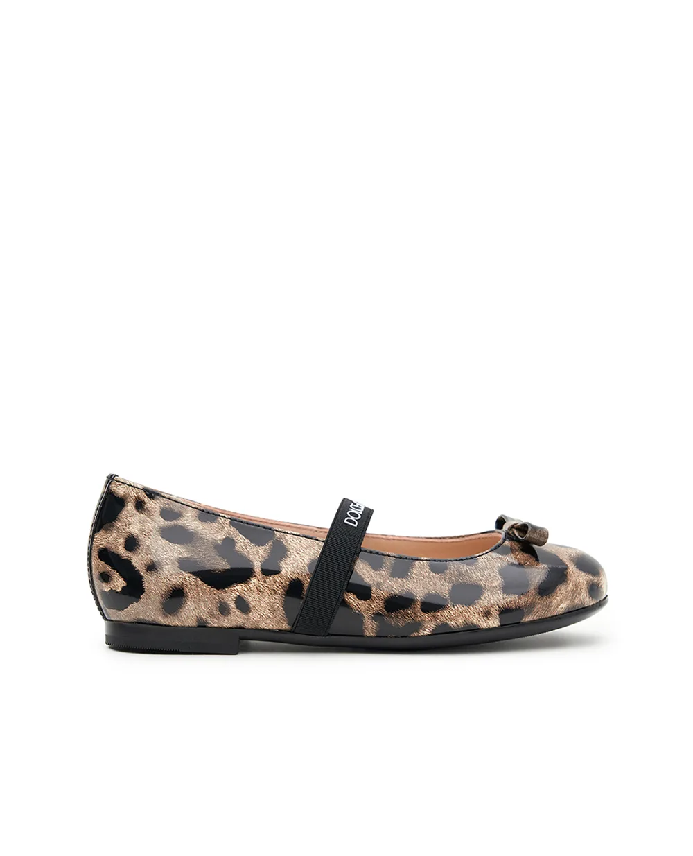 Балетки из блестящей телячьей кожи Dolce&Gabbana D11294-AM568-L, коричневый цвет • Купить в интернет-магазине Kameron