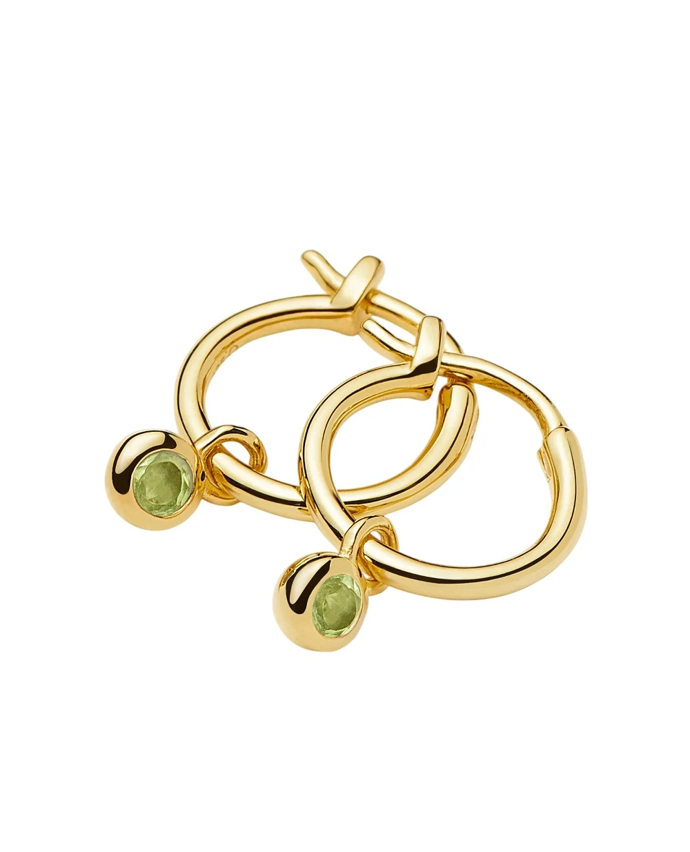 Сережки-кільця з мініатюрними підвісками Missoma BSH-G-E2-PD, золотий колір • Купити в інтернет-магазині Kameron
