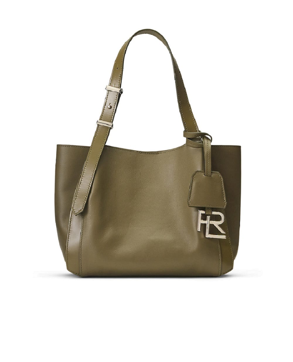 Міні-тоут з шкіри Ralph Lauren Collection 435961563006, оливковий колір • Купити в інтернет-магазині Kameron
