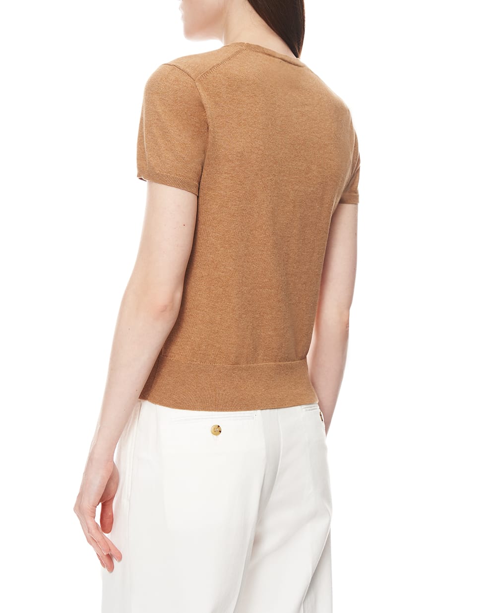 Свитер с коротким рукавом Polo Ralph Lauren 211971872007, коричневый цвет • Купить в интернет-магазине Kameron