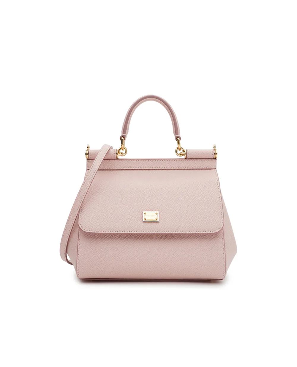 Сумка Sicily Medium з телячої шкіри Dolce&Gabbana BB6003-B1001, рожевий колір • Купити в інтернет-магазині Kameron