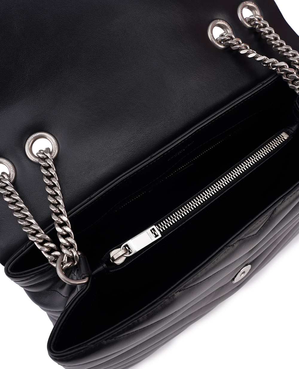 Кожаная сумка Loulou Medium Saint Laurent 574946-DV726, черный цвет • Купить в интернет-магазине Kameron