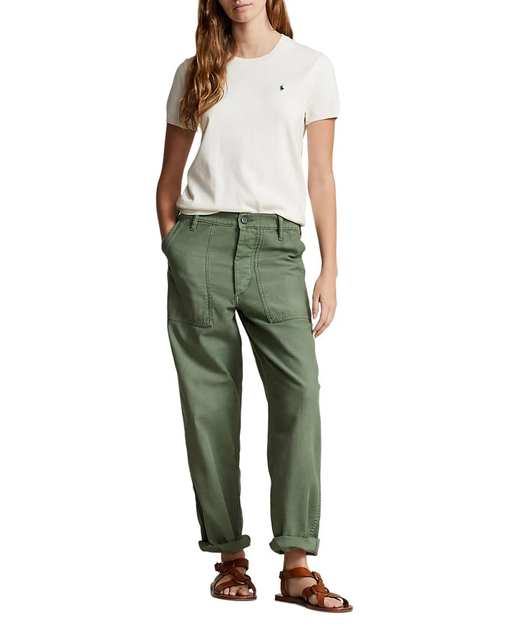 Джемпер із короткими рукавами Polo Ralph Lauren 211891673001, молочний колір • Купити в інтернет-магазині Kameron