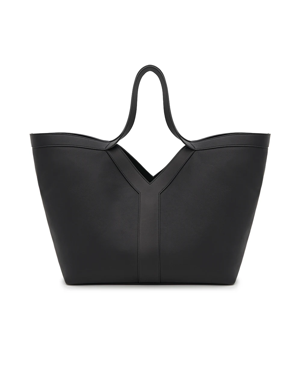 Сумка-тоут Y з телячої шкіри Saint Laurent 817602-AAEB3, чорний колір • Купити в інтернет-магазині Kameron