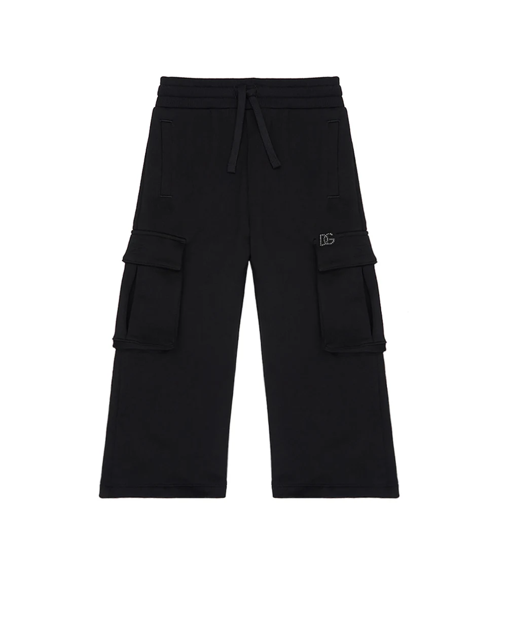 Дитячі штани карго Dolce&Gabbana Kids L5JPH7-G7PSA-B, чорний колір • Купити в інтернет-магазині Kameron